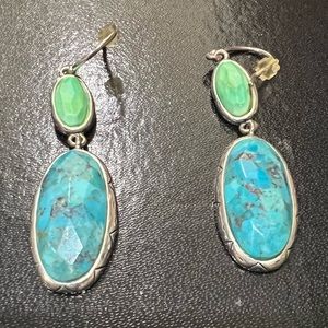 Silpada turquoise and green earrings